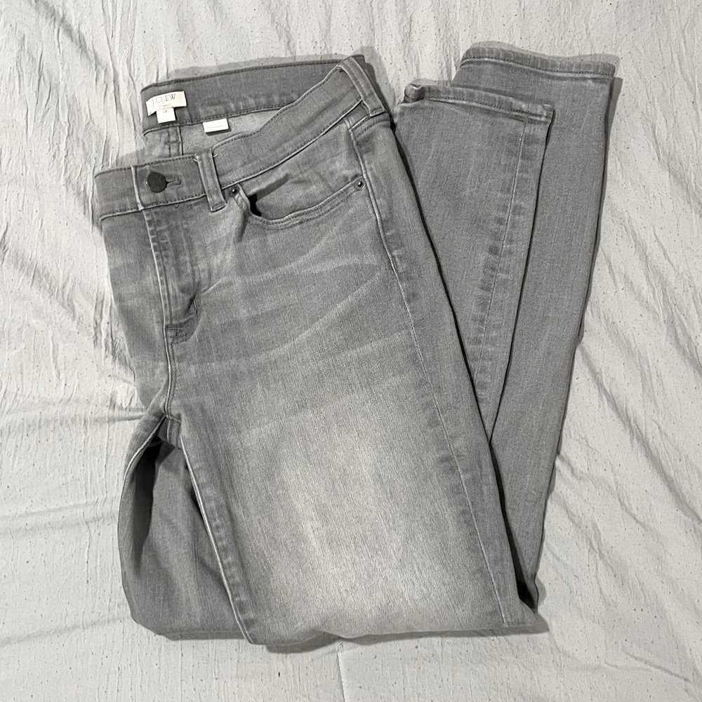 j. crew gray size 28 skinny jeans